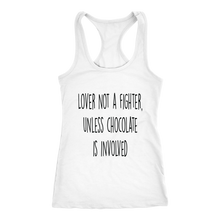 Load image into Gallery viewer, Women's Lover Not a Fighter - Black Text