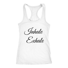 Load image into Gallery viewer, Women's Inhale Exhale  T Shirt - Black Text