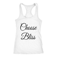 Load image into Gallery viewer, women's white choose bliss t-shirt