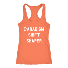 Load image into Gallery viewer, Women's Paradigm Shift Shaper T Shirt  - White Text