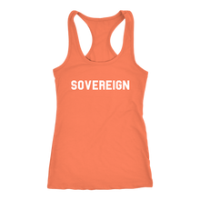 Load image into Gallery viewer, Women's Sovereign T Shirt - White Text