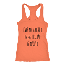 Load image into Gallery viewer, Women's Lover Not a Fighter - Black Text