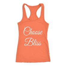 Load image into Gallery viewer, Women's Choose Bliss T Shirt - White Text