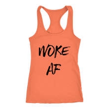 Load image into Gallery viewer, Women's Woke AF T Shirt - Black Text