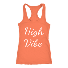 Load image into Gallery viewer, Women's High Vibe T Shirt - White Text