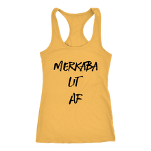 Load image into Gallery viewer, Women's Merkaba Lit AF T Shirt - Black Text