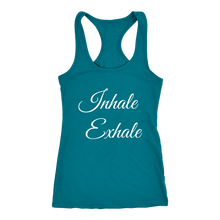 Load image into Gallery viewer, Women's Inhale Exhale T Shirt - White Text
