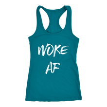 Load image into Gallery viewer, Women's Woke AF T Shirt - White Text