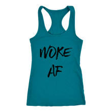 Load image into Gallery viewer, Women's Woke AF T Shirt - Black Text