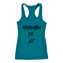 Load image into Gallery viewer, Women's Merkaba Lit AF T Shirt - Black Text