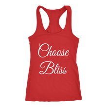 Load image into Gallery viewer, Women's Choose Bliss T Shirt - White Text
