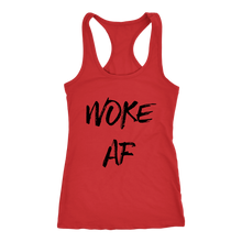 Load image into Gallery viewer, Women's Woke AF T Shirt - Black Text