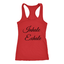 Load image into Gallery viewer, Women's Inhale Exhale  T Shirt - Black Text