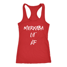 Load image into Gallery viewer, Women's Merkaba Lit AF T Shirt - White Text