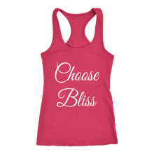 Load image into Gallery viewer, Women's Choose Bliss T Shirt - White Text
