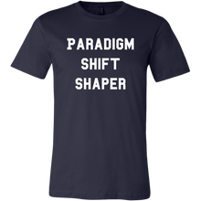 Load image into Gallery viewer, men's dark blue paradigm shift shaper t-shirt