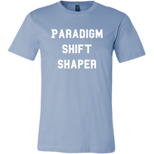 Load image into Gallery viewer, men's light blue paradigm shift shaper t-shirt