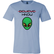 Load image into Gallery viewer, Men's Alien T-Shirt - Believe, Know - Black Text