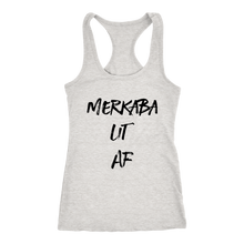 Load image into Gallery viewer, Women's Merkaba Lit AF T Shirt - Black Text