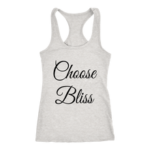 Load image into Gallery viewer, women's heather gray choose bliss t-shirt