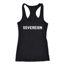 Load image into Gallery viewer, Women's Sovereign T Shirt - White Text