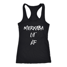 Load image into Gallery viewer, Women's Merkaba Lit AF T Shirt - White Text