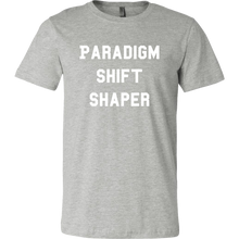 Load image into Gallery viewer, men's heather gray paradigm shift shaper T-shirt