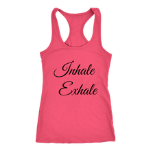 Load image into Gallery viewer, Women's Inhale Exhale  T Shirt - Black Text