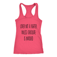 Load image into Gallery viewer, Women's Lover Not a Fighter - Black Text