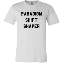 Load image into Gallery viewer, Men's white paradigm shift shaper T-shirt