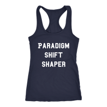 Load image into Gallery viewer, Women's Paradigm Shift Shaper T Shirt  - White Text