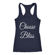 Load image into Gallery viewer, Women's Choose Bliss T Shirt - White Text