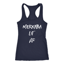 Load image into Gallery viewer, Women's Merkaba Lit AF T Shirt - White Text
