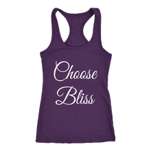 Load image into Gallery viewer, Women's Choose Bliss T Shirt - White Text