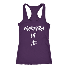 Load image into Gallery viewer, Women's Merkaba Lit AF T Shirt - White Text