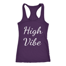 Load image into Gallery viewer, Women's High Vibe T Shirt - White Text