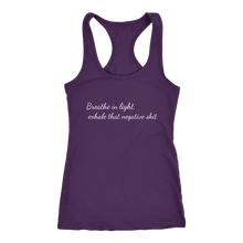 Load image into Gallery viewer, women's purple breathe in light t-shirt