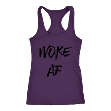 Load image into Gallery viewer, Women's Woke AF T Shirt - Black Text