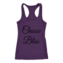 Load image into Gallery viewer, women's purple choose bliss t-shirt