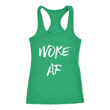 Load image into Gallery viewer, Women's Woke AF T Shirt - White Text