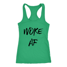 Load image into Gallery viewer, Women's Woke AF T Shirt - Black Text