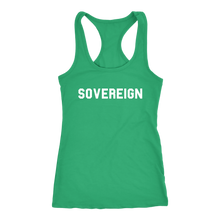 Load image into Gallery viewer, Women's Sovereign T Shirt - White Text