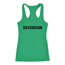 Load image into Gallery viewer, Women's Sovereign T Shirt - Black Text