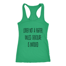 Load image into Gallery viewer, Women's Lover Not a Fighter - Black Text