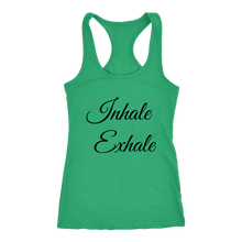 Load image into Gallery viewer, Women's Inhale Exhale  T Shirt - Black Text