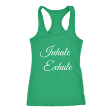 Load image into Gallery viewer, Women's Inhale Exhale T Shirt - White Text