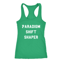 Load image into Gallery viewer, Women's Paradigm Shift Shaper T Shirt  - White Text