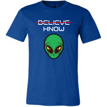 Load image into Gallery viewer, Men's Alien T-Shirt - Believe, Know - White Text