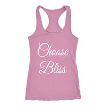 Load image into Gallery viewer, Women's Choose Bliss T Shirt - White Text
