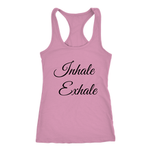Load image into Gallery viewer, Women's Inhale Exhale  T Shirt - Black Text